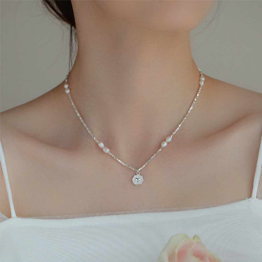 Fashion Love Pearl Necklace Woman