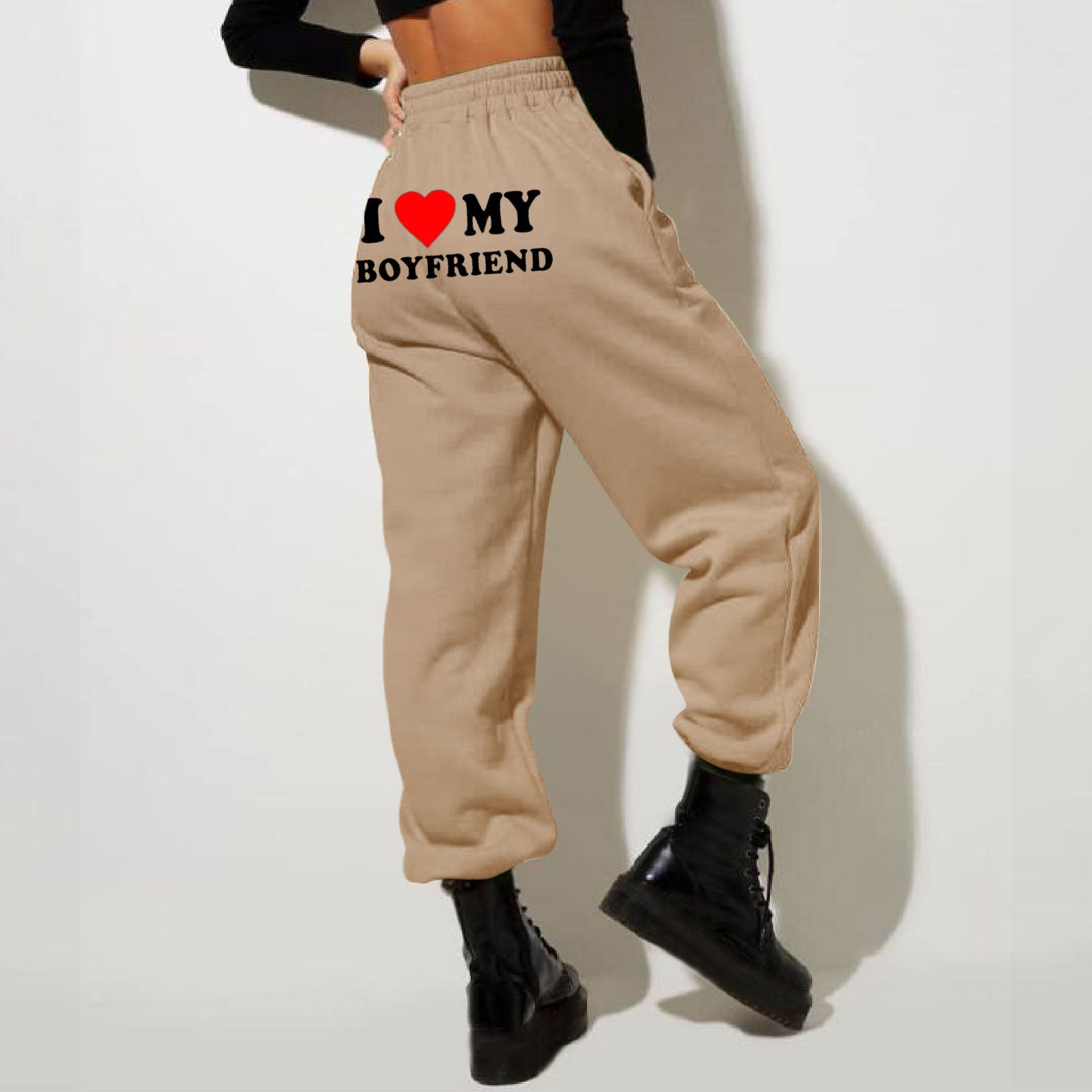 I Love MY BOYFRIEND Printed Trousers Casual Sweatpants Men And Women Sports Pants